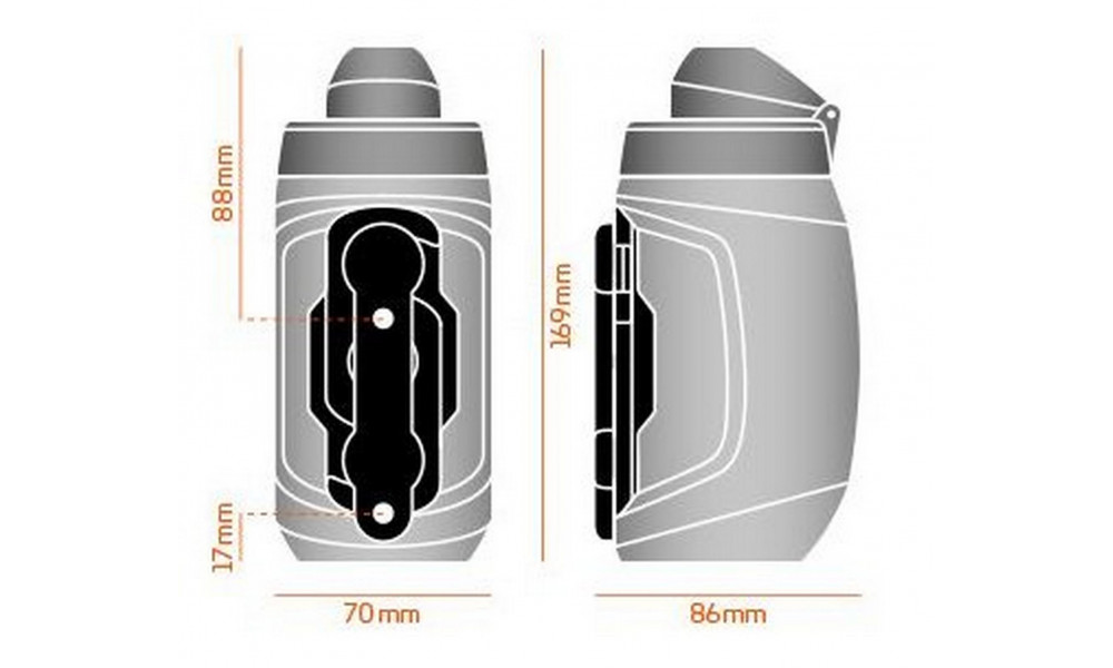 Gertuvė SKS Fidlock Twist 450ml set with holders - 5