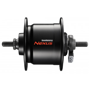 Priekinė įvorė dinama Shimano NEXUS DH-C3000-2N-NT 6V 2.4W 100x140mm 32H nut black