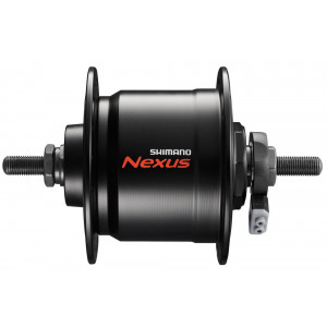 Priekinė įvorė dinama Shimano NEXUS DH-C3000-3N-NT 6V 3.0W 100x140mm 32H nut black