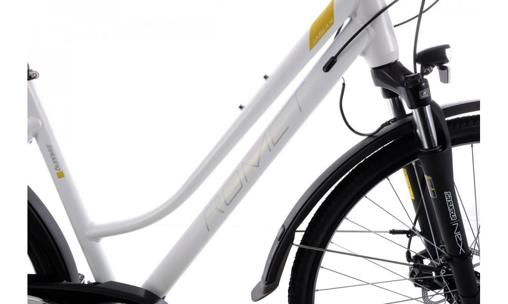 Dviratis Romet Gazela 4 28" 2022 white-yellow - 2