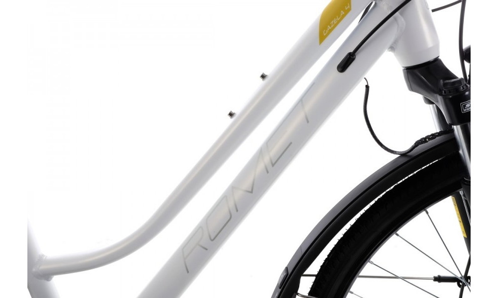 Dviratis Romet Gazela 4 28" 2022 white-yellow - 6