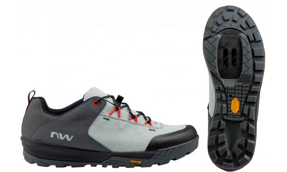 Dviratininko batai Northwave Rockit MTB AM light grey-red fluo - 1