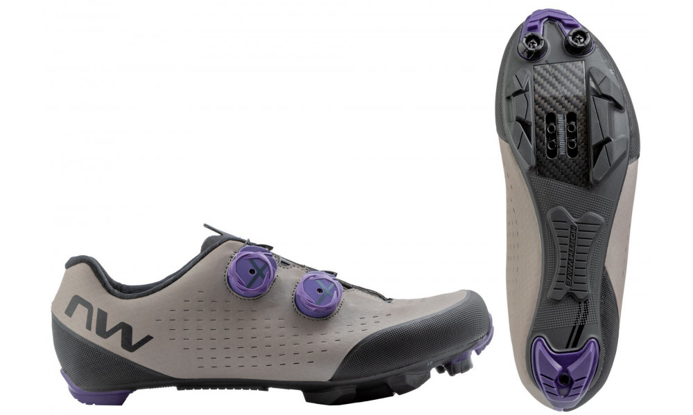 Dviratininko batai Northwave Rebel 3 MTB XC sand-dark purple - 1