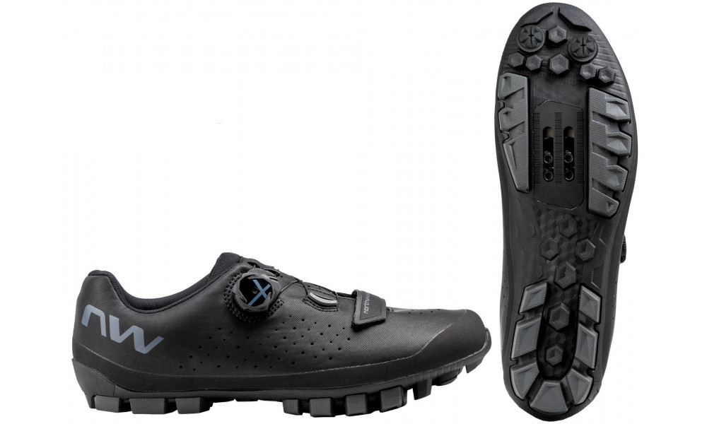 Dviratininko batai Northwave Hammer Plus Wide MTB XC black-dark grey - 1