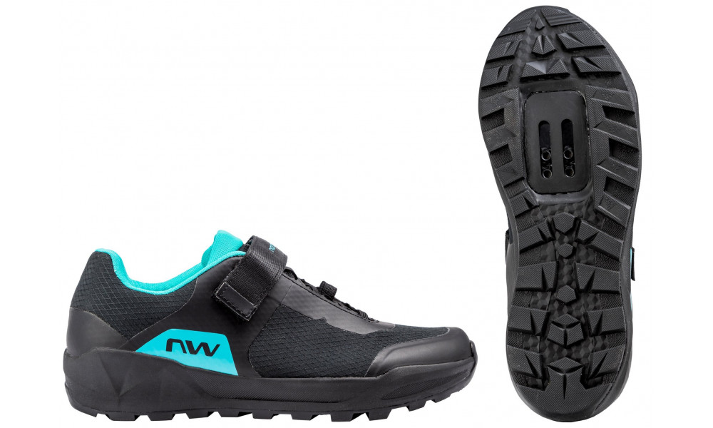 Dviratininko batai Northwave Escape Evo 2 WMN MTB AM black-turquoise - 1