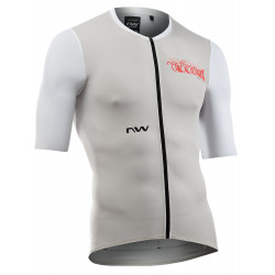 Dviratininko marškinėliai Northwave Essence EVO S/S light grey-white