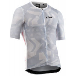 Dviratininko marškinėliai Northwave Blade Air S/S light grey-radiant red Dviratininko marškinėliai Northwave Blade Air S/S light grey-radiant red