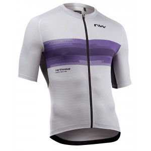 Dviratininko marškinėliai Northwave Force EVO S/S light grey-dark purple