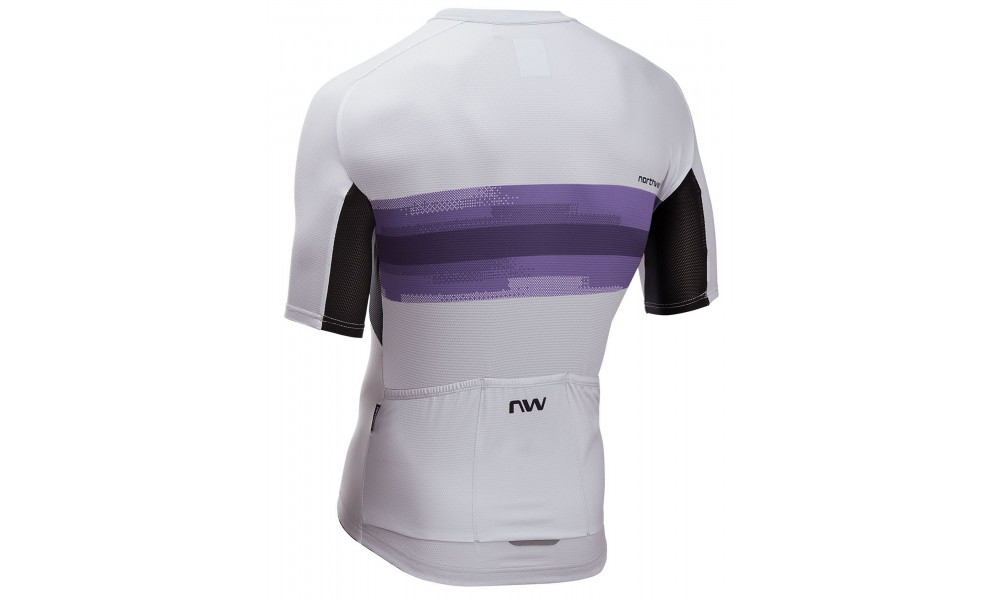 Dviratininko marškinėliai Northwave Force EVO S/S light grey-dark purple - 2