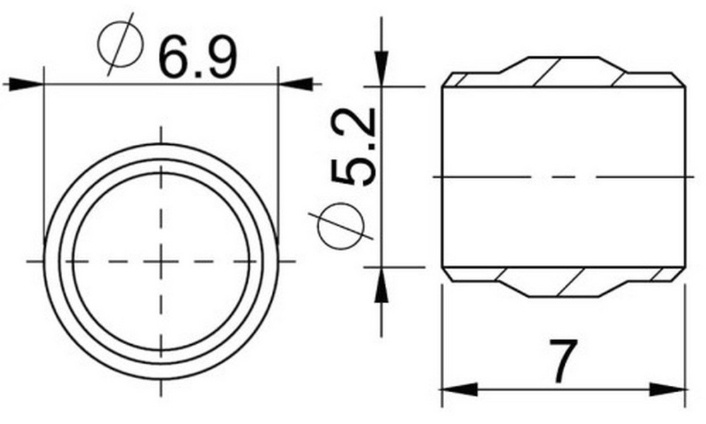 Diskinių stabdžių žarnelės tvirtinimo elementai ProX 5mm for SRAM (50pcs.) - 3