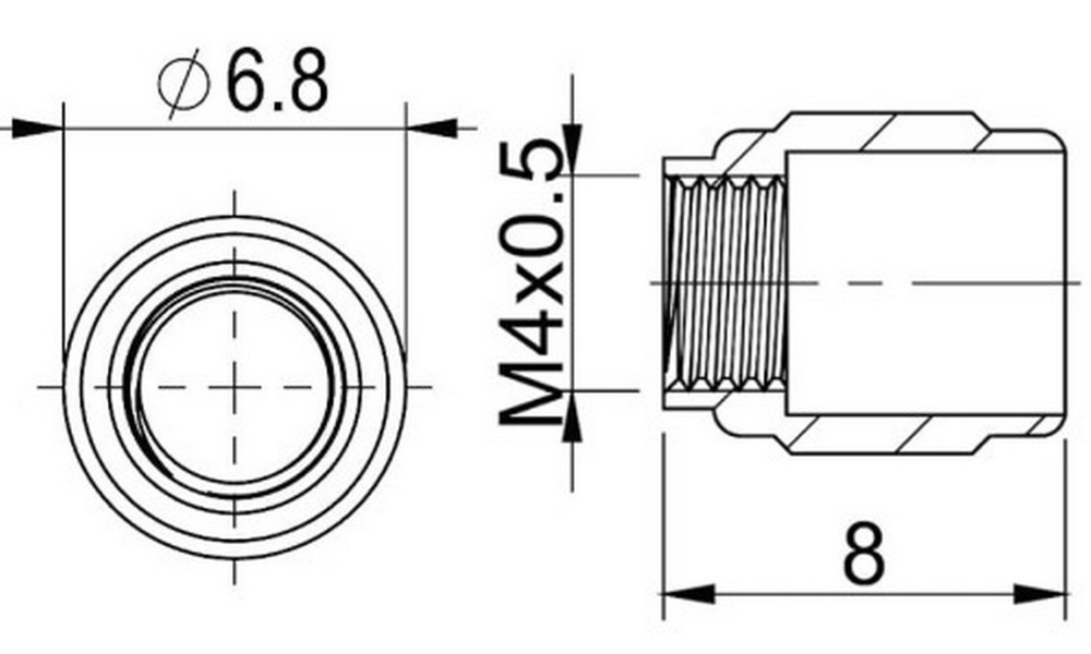 Diskinių stabdžių žarnelės tvirtinimo elementai ProX 5mm for SRAM with thread Stealth-A-Majig (50pcs.) - 3