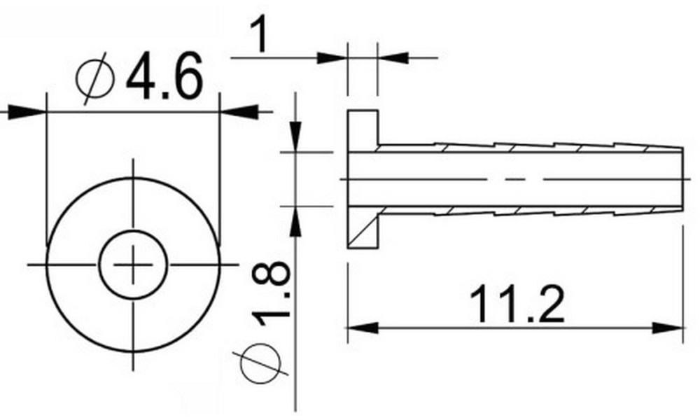 Diskinių stabdžių žarnelės tvirtinimo elementas Prox for Shimano 2.1mm (50pcs.) - 3