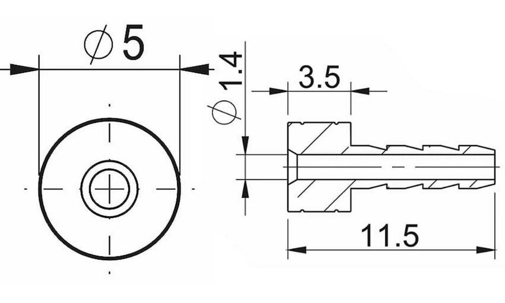 Diskinių stabdžių žarnelės tvirtinimo elementas Prox for SRAM 2.1mm (50pcs.) - 3