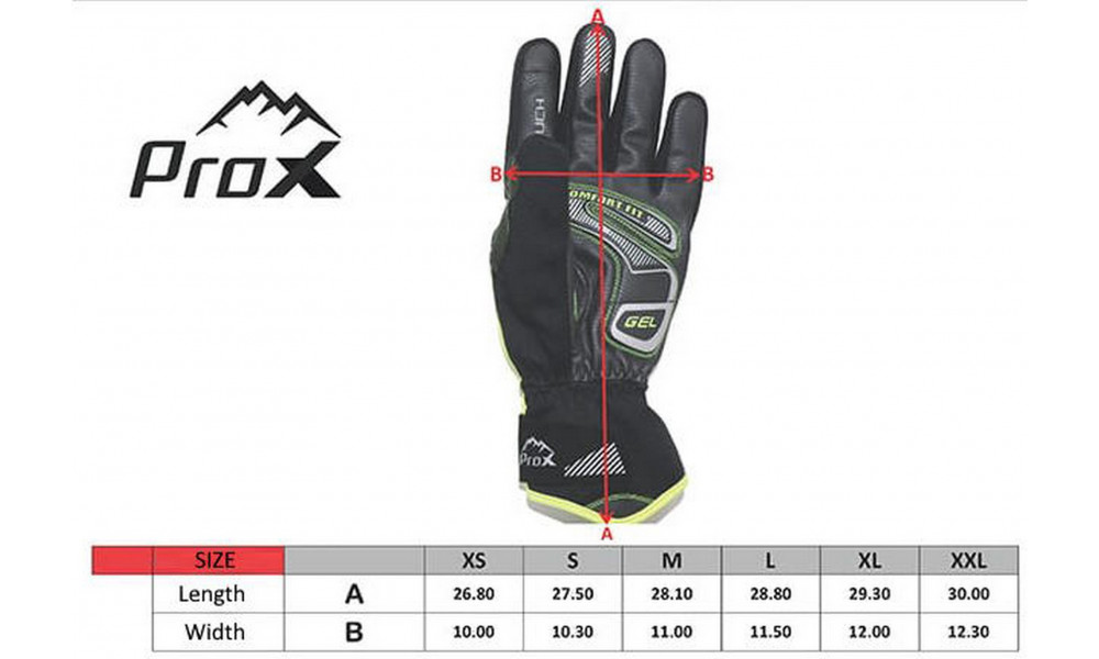 Pirštinės Prox Performance Pro Long Gel black-lime - 1