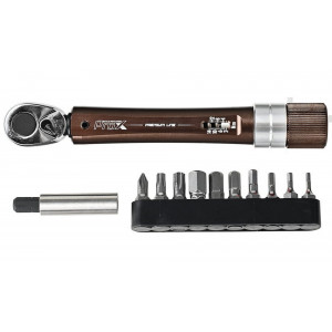 Raktų komplektas ProX Premium Line with dynamometer 2-14Nm 12-parts bronze