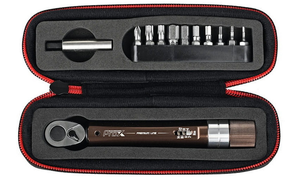 Raktų komplektas ProX Premium Line with dynamometer 2-14Nm 12-parts bronze - 2