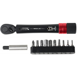 Raktų komplektas ProX Premium Line with dynamometer 2-14Nm 12-parts black