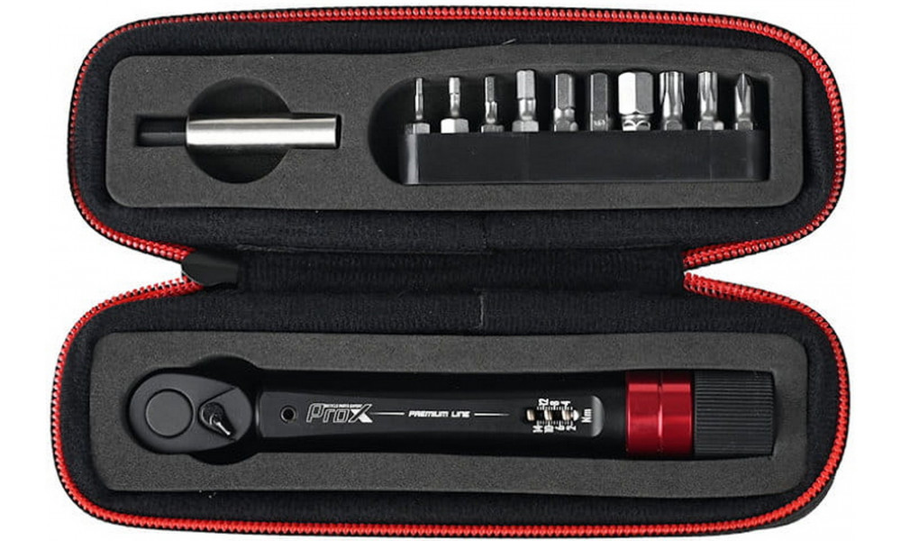 Raktų komplektas ProX Premium Line with dynamometer 2-14Nm 12-parts black - 2