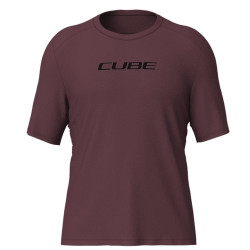 Marškinėliai Cube Functional S/S bordeaux