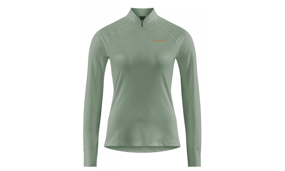 Dviratininko marškinėliai Cube WS L/S Half Zip green 
