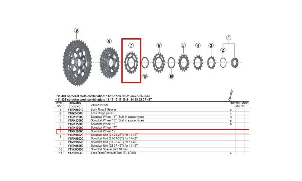 Galinė žvaigždutė Shimano XT CS-M8000 - 2