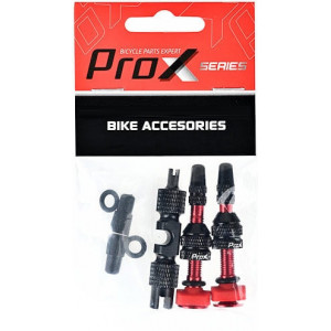 Ventilių komplektas ProX Tubeless + key 40mm red