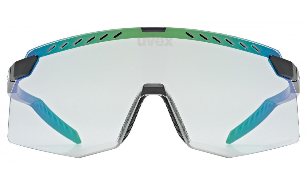 Akiniai Uvex pace stage V black matt / mirror green - 3