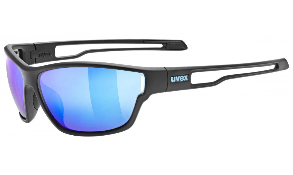 Akiniai Uvex sportstyle 806 black matt / mirror blue - 1