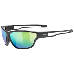 Akiniai Uvex sportstyle 806 black matt / mirror green