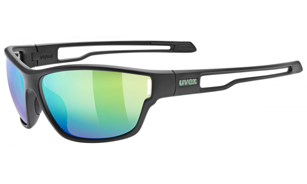 Akiniai Uvex sportstyle 806 black matt / mirror green - 1