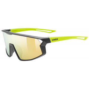 Akiniai Uvex skyrise jr. black-yellow matt / mirror yellow