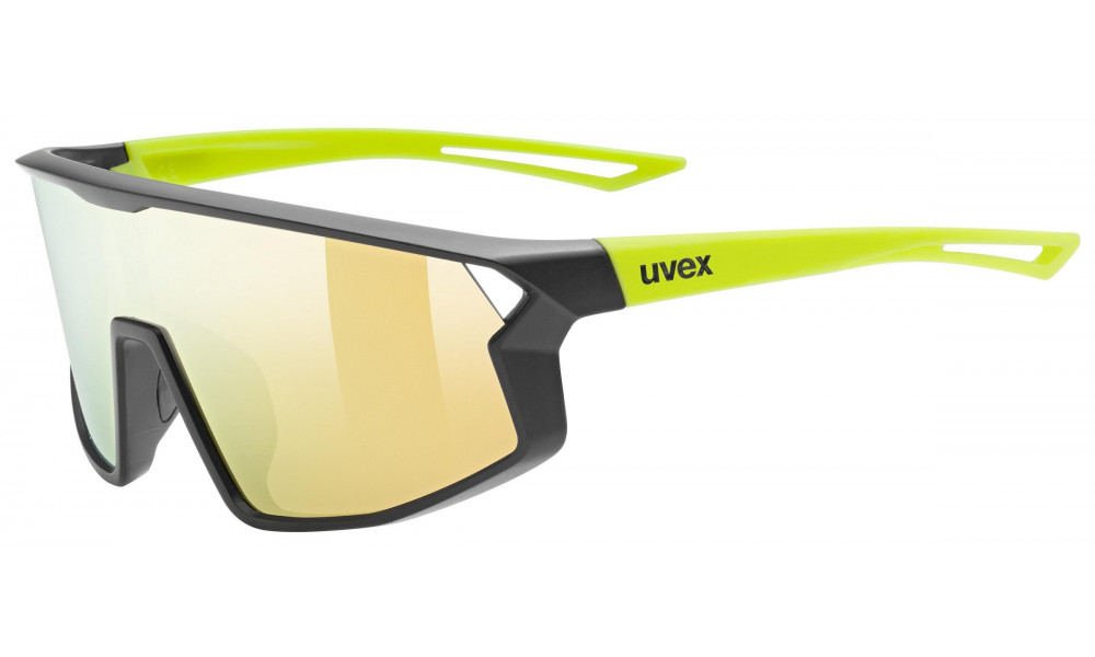 Akiniai Uvex skyrise jr. black-yellow matt / mirror yellow - 1