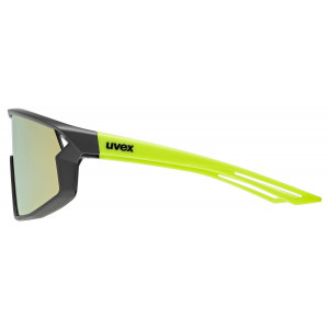 Akiniai Uvex skyrise jr. black-yellow matt / mirror yellow