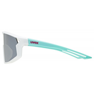 Akiniai Uvex skyrise jr. white-green matt / mirror silver