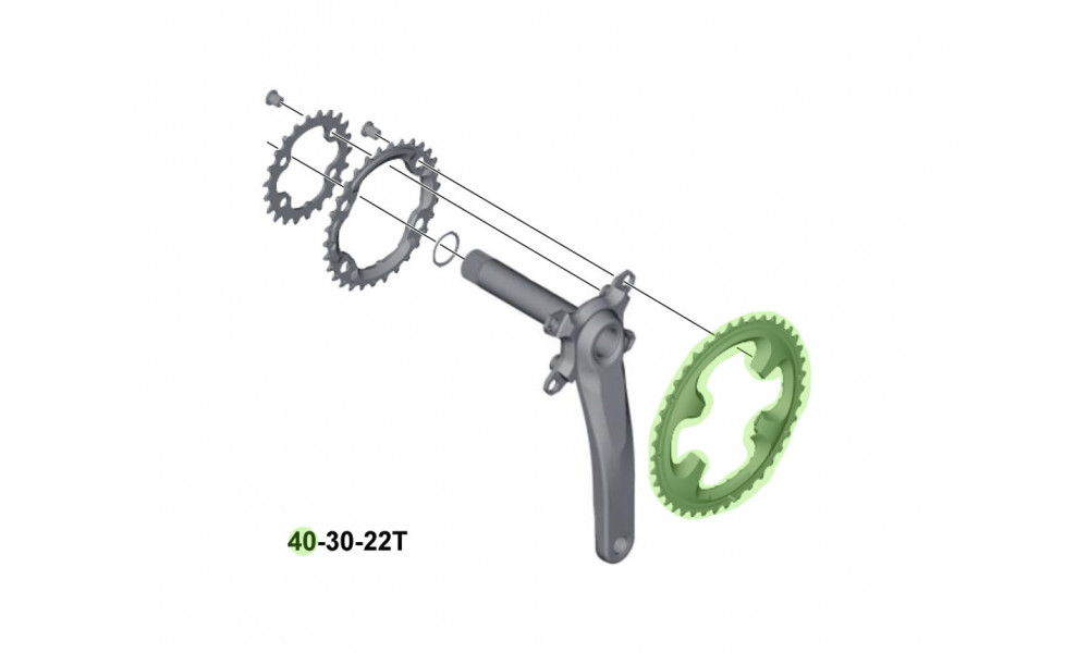 Priekinis dantratis Shimano XT FC-M8000-BA 