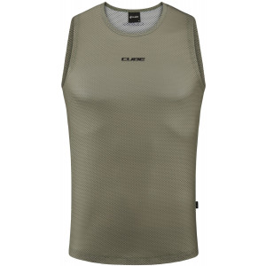 Apatiniai marškinėliai Cube Mesh Sleeveless olive