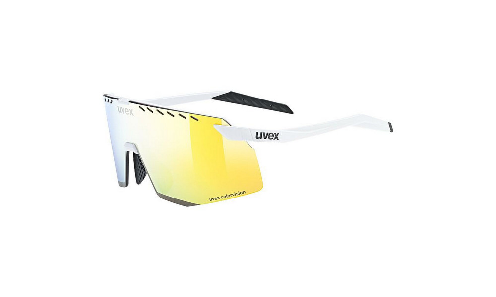 Akiniai Uvex pace stage S CV white matt / mirror yellow - 1