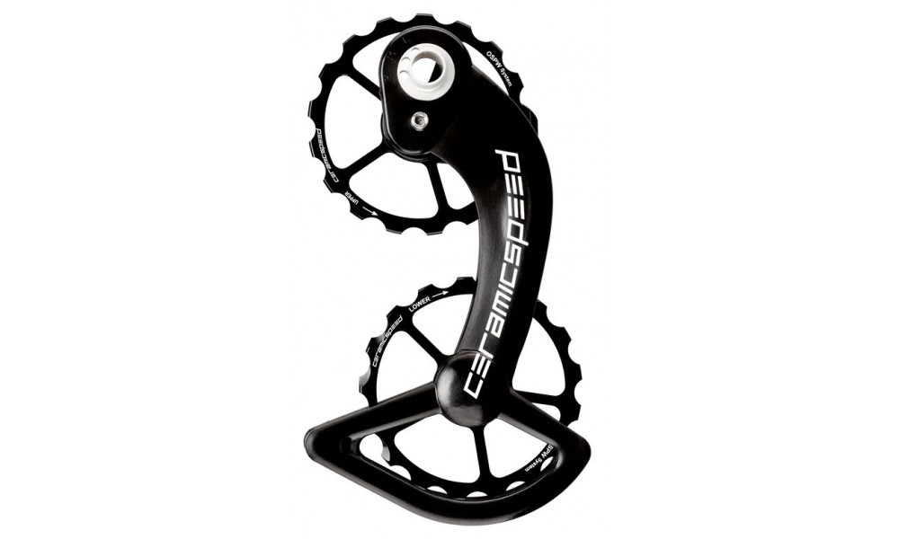 Galinio pavarų perjungėjo ratukų komplektas CeramicSpeed Oversized for Shimano 10+11s DA/Ultegra 9000/6800 + prior Alloy 607  