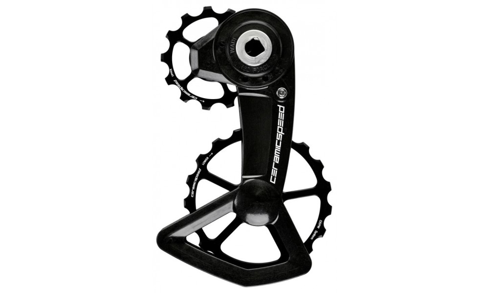 Galinio pavarų perjungėjo ratukų komplektas CeramicSpeed Oversized X for SRAM Red/Force/Rival AXS XPLR Alloy 607 stainless st 