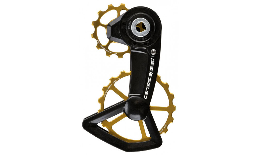 Galinio pavarų perjungėjo ratukų komplektas CeramicSpeed Oversized X for SRAM Red/Force/Rival AXS XPLR Alloy 607 stainless st 