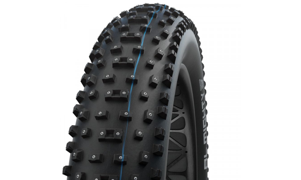 Padanga 26" Schwalbe Al Mighty HS 613 Evo Fold TLE 120-559 / 26x4.80 Super Ground Addix SpeedGrip Studded - 1