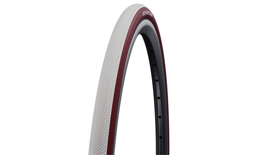Padanga 28" Schwalbe Dunk King HS 612, Evo Fold. 25-622 / 700x25C White-Bordo - 1