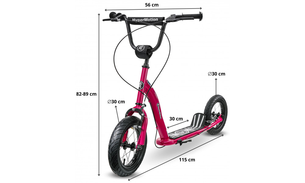 Paspirtukas HyperMotion Ruby 12" red - 3