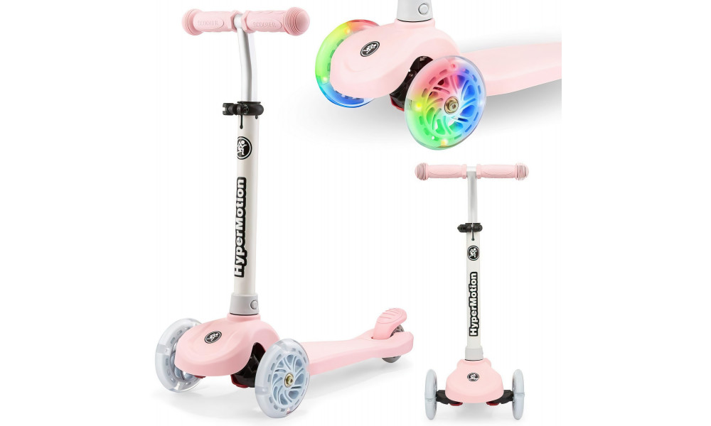 Paspirtukas HyperMotion Tringo LED pink - 9