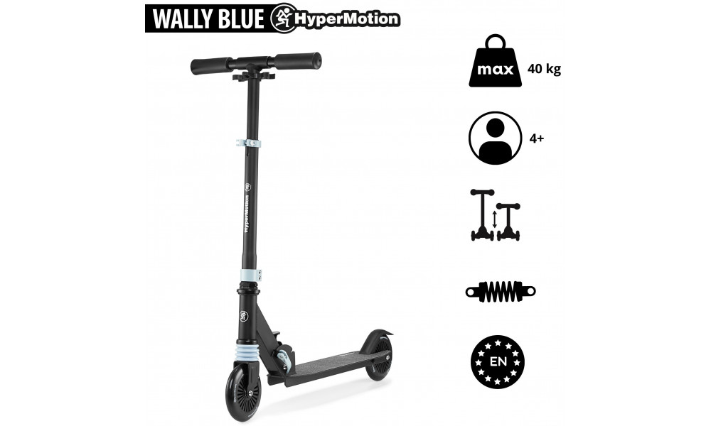 Paspirtukas HyperMotion Wally black-blue - 7