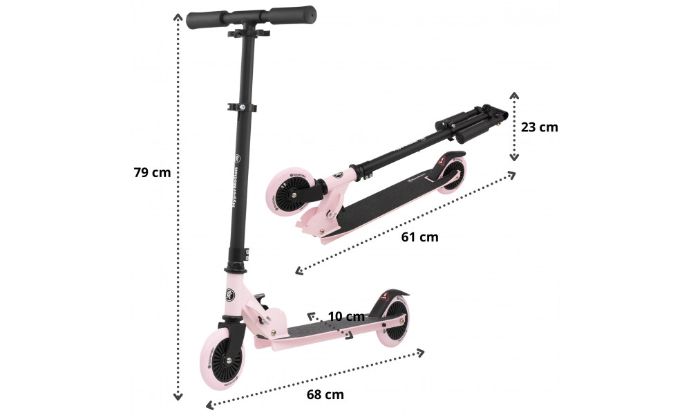 Paspirtukas HyperMotion Willy pink - 15