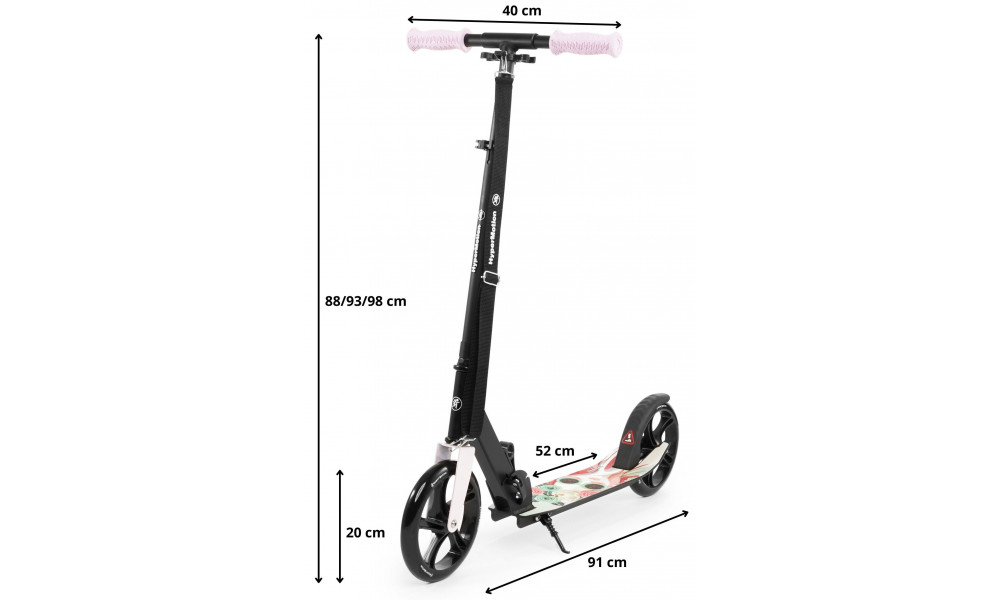 Paspirtukas HyperMotion Vibe black-pink - 11