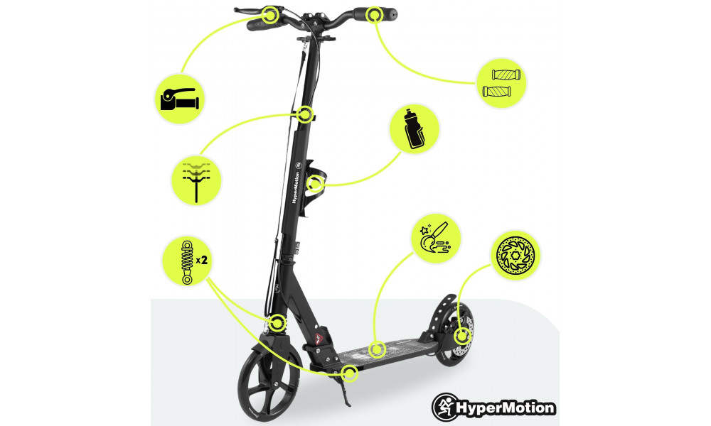 Paspirtukas HyperMotion Skyline black - 9