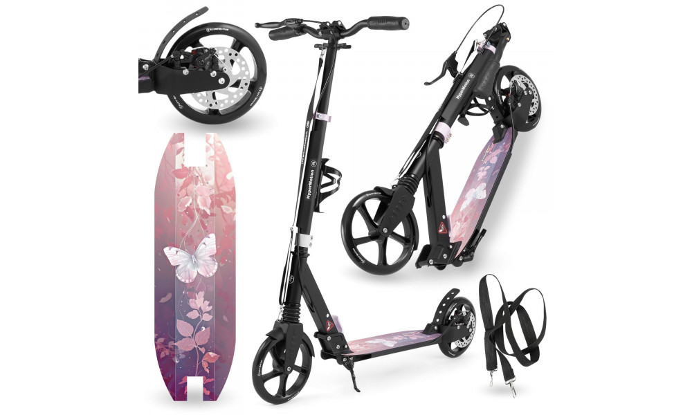 Paspirtukas HyperMotion Skyline black-pink - 10