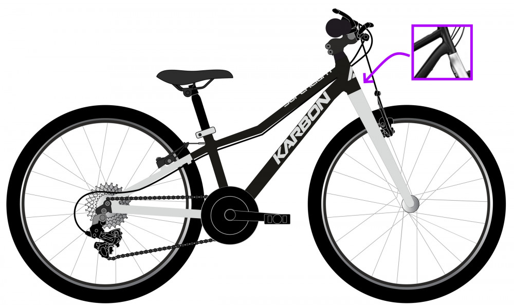 Dviratis Karbon Superlight 26 black 
